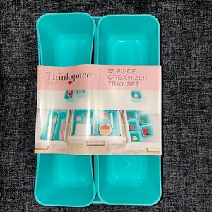 NEW Turquoise 12 PIECE ORGANIZER TRAY SET